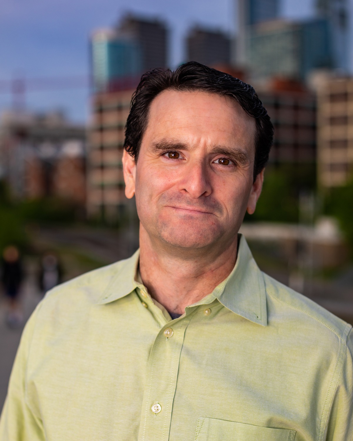 Robert Kurzban, photographed outdoors in Philadelphia